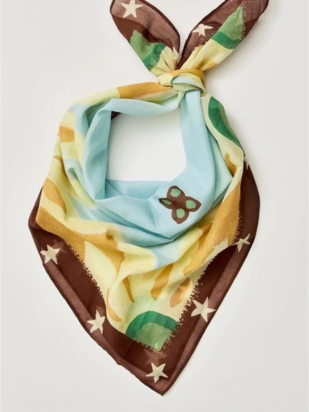 Soleil Soleil Sundrop Organic Cotton Square Scarf